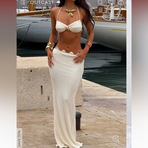 OUTCAST Libiel Ivory Set – Top + Maxi Skirt (Size S)
